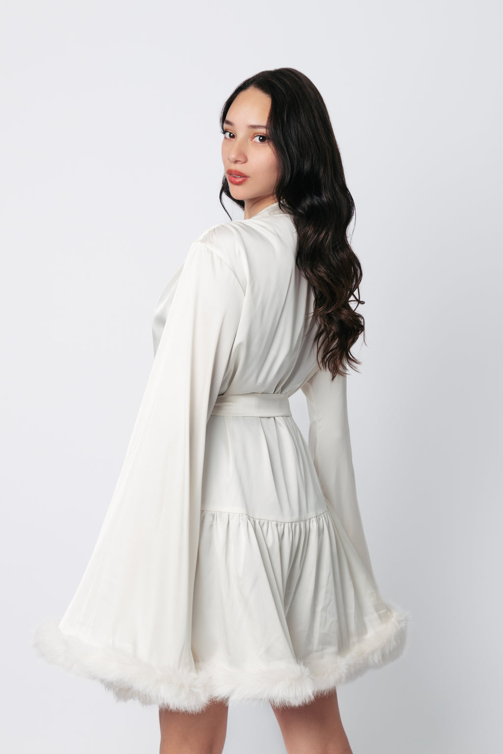 Short Silk Robe