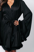 Short Silk Robe