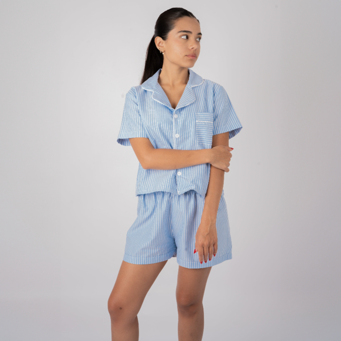 Set - Blue Striped (Short)