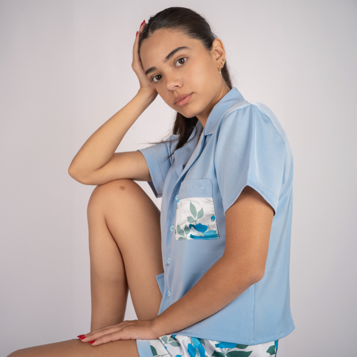 Silk Set - Aqua Petals