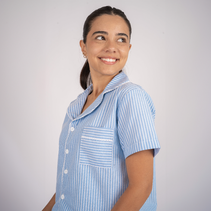 Set - Blue Striped (Short)